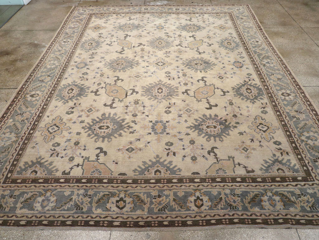 Antique Turkish Oushak Large Room Size Carpet, No.31405 - Gsblank