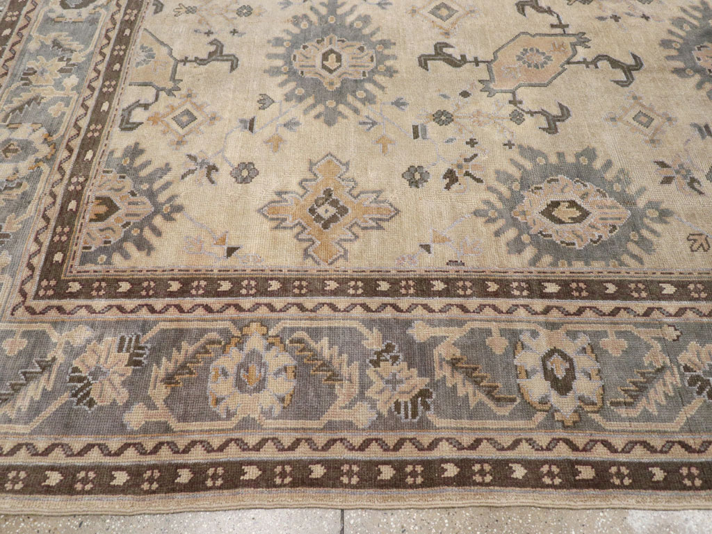 Antique Turkish Oushak Large Room Size Carpet, No.31405 - Gsblank
