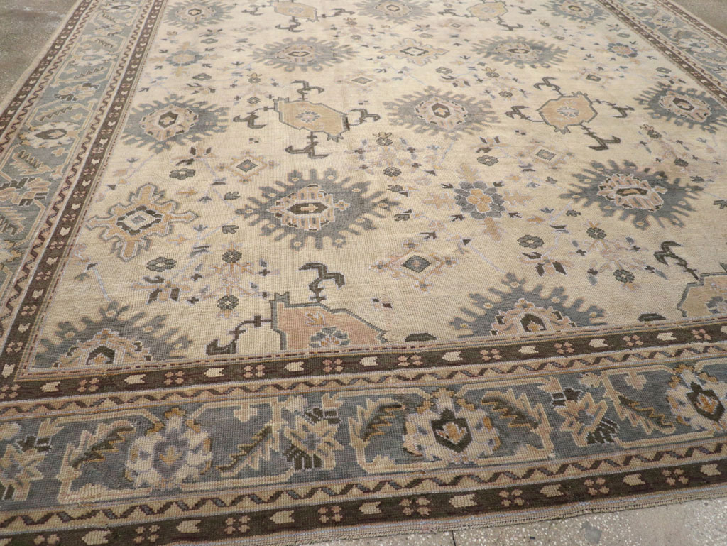 Antique Turkish Oushak Large Room Size Carpet, No.31405 - Gsblank
