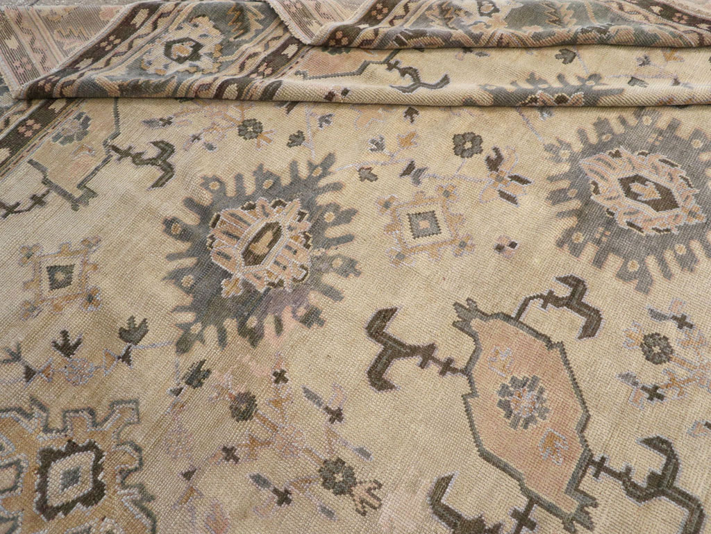 Antique Turkish Oushak Large Room Size Carpet, No.31405 - Gsblank