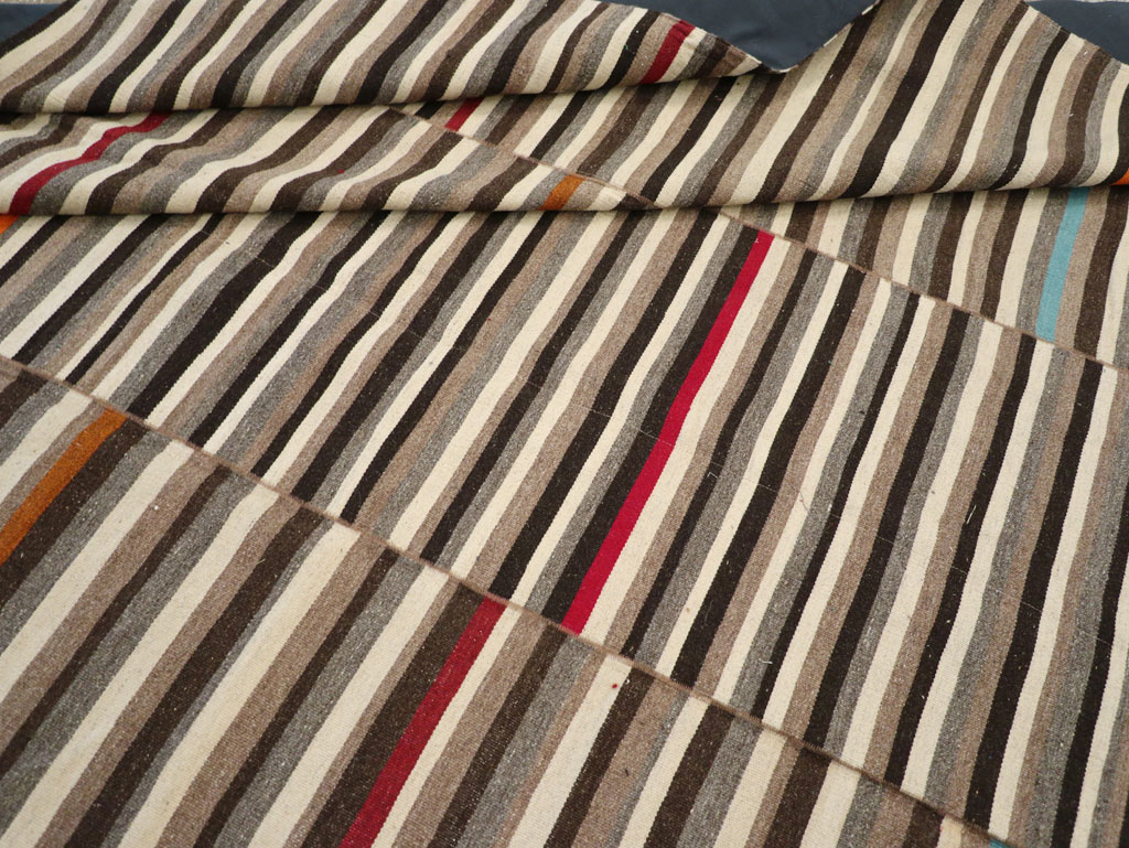 Modern Turkish Flatweave Room Size Carpet, No.31416 - Gsblank