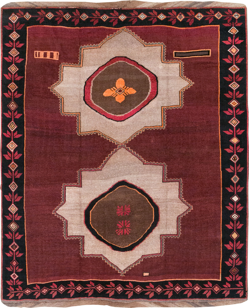 Vintage Turkish Anatolian Tribal Room Size Carpet, No.31419 - Gsblank