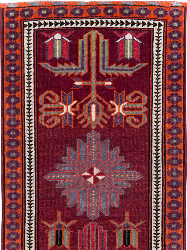 Vintage Turkish Anatolian Tribal Runner (Pair: 1 of 2), No.31421 - Gsblank