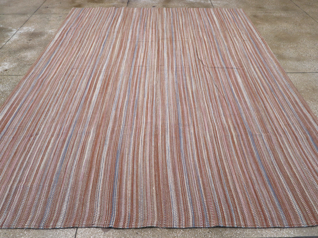 Modern Turkish Flatweave Room Size Carpet, No.31425 - Gsblank
