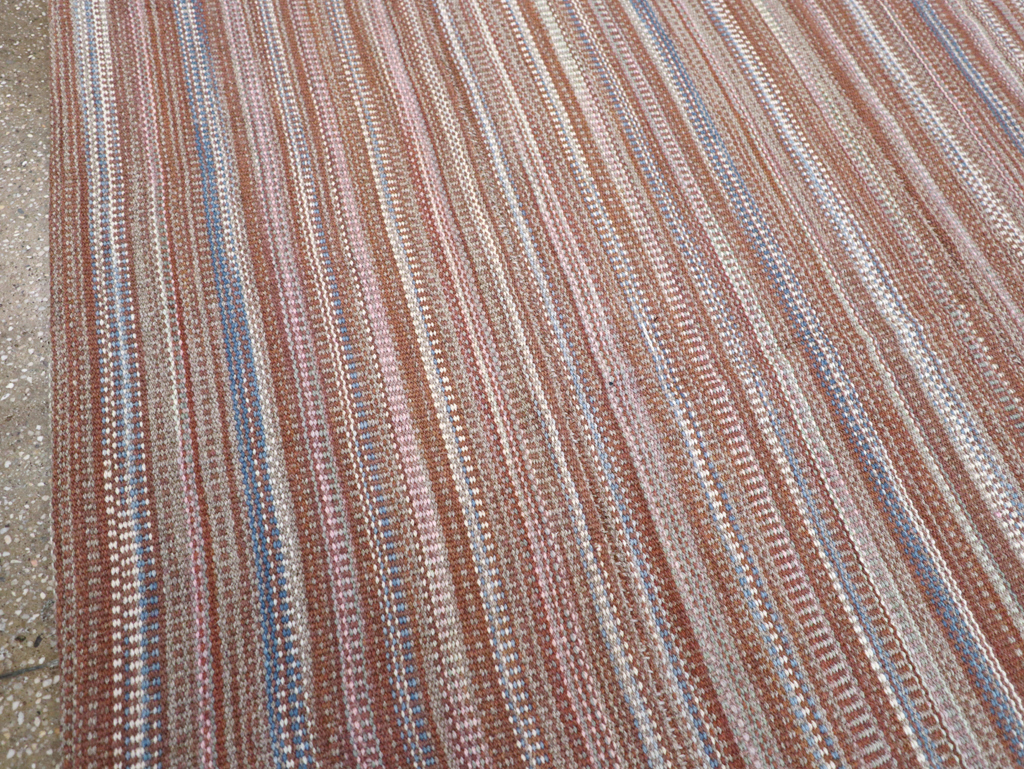 Modern Turkish Flatweave Room Size Carpet, No.31425 - Gsblank