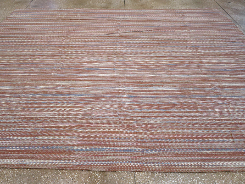 Modern Turkish Flatweave Room Size Carpet, No.31425 - Gsblank