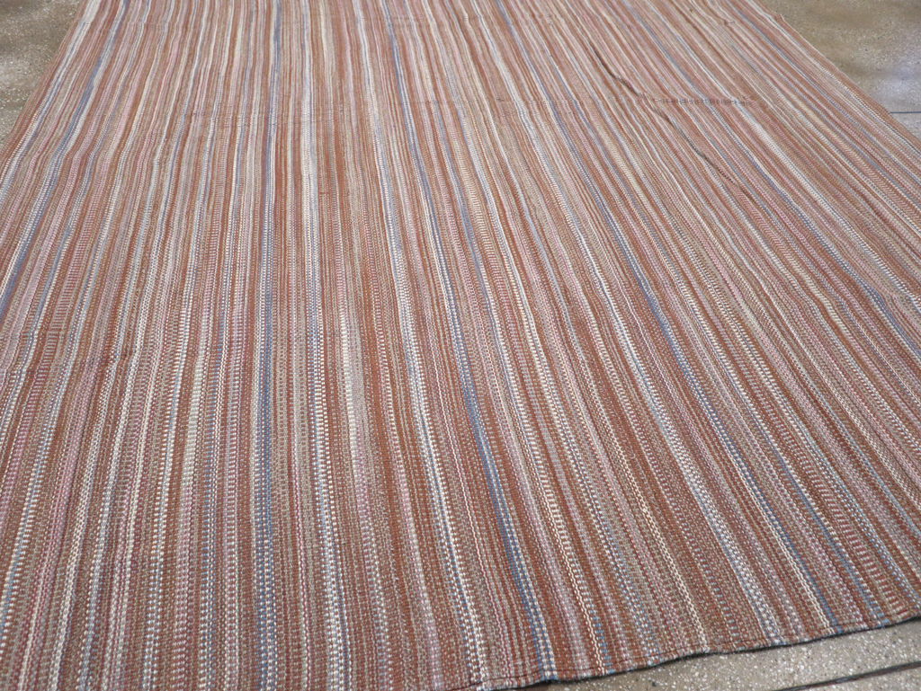 Modern Turkish Flatweave Room Size Carpet, No.31425 - Gsblank