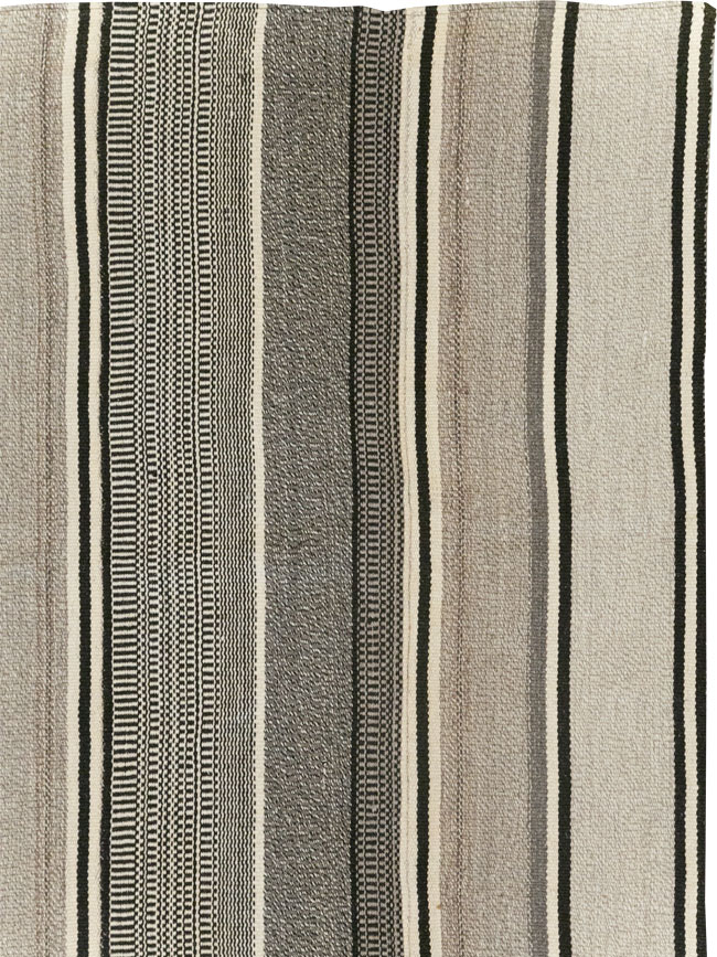 Modern Turkish Flatweave Room Size Carpet, No.31426 - Gsblank