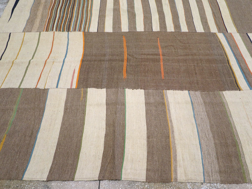 Modern Turkish Flatweave Room Size Carpet, No.31427 - Gsblank