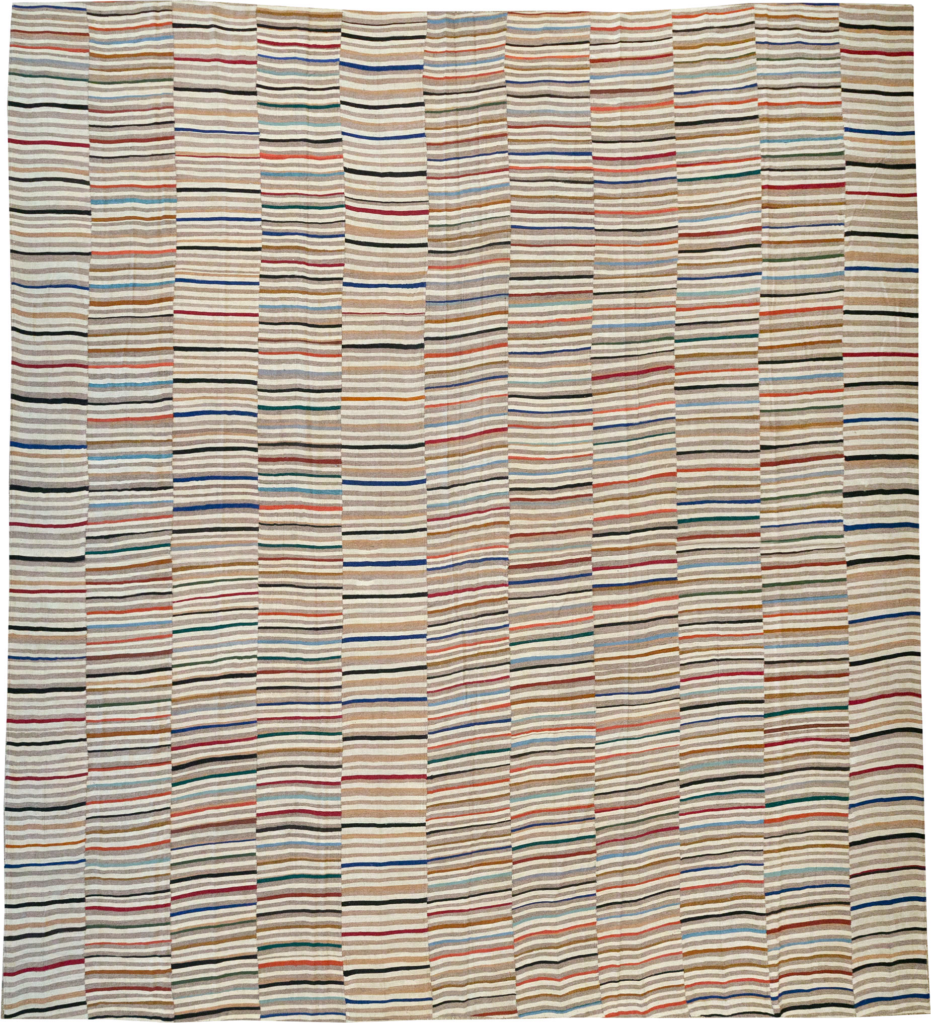 Modern Turkish Flatweave Kilim Oversize Square Carpet, No.31431 - Gsblank