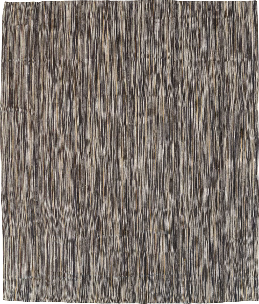 Modern Turkish Flatweave Room Size Carpet, No.31432 - Gsblank