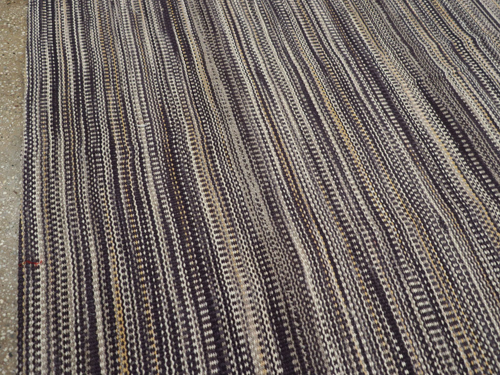 Modern Turkish Flatweave Room Size Carpet, No.31432 - Gsblank