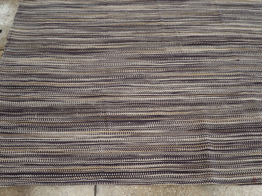 Modern Turkish Flatweave Room Size Carpet, No.31432 - Gsblank