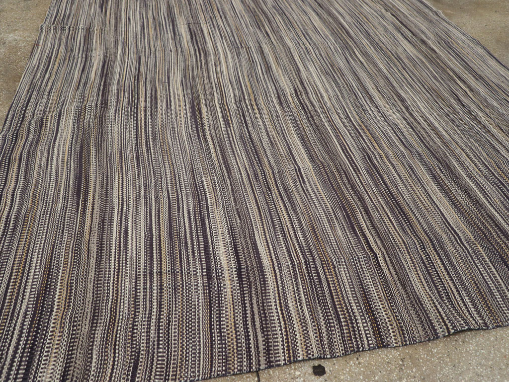 Modern Turkish Flatweave Room Size Carpet, No.31432 - Gsblank