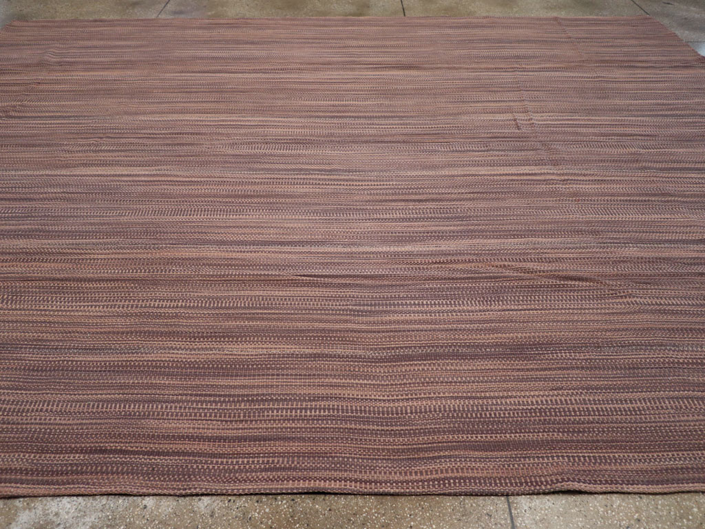 Modern Turkish Flatweave Room Size Carpet, No.31434 - Gsblank