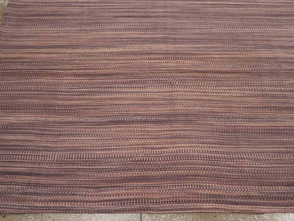 Modern Turkish Flatweave Room Size Carpet, No.31434 - Gsblank