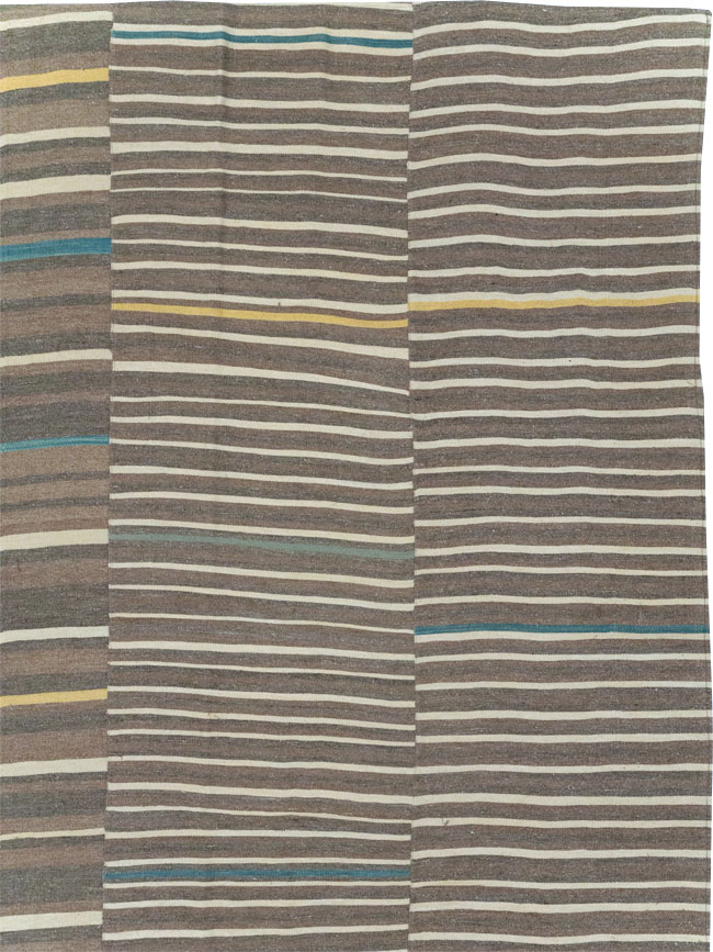 Modern Turkish Flatweave Large Room Size Carpet, No.31435 - Gsblank