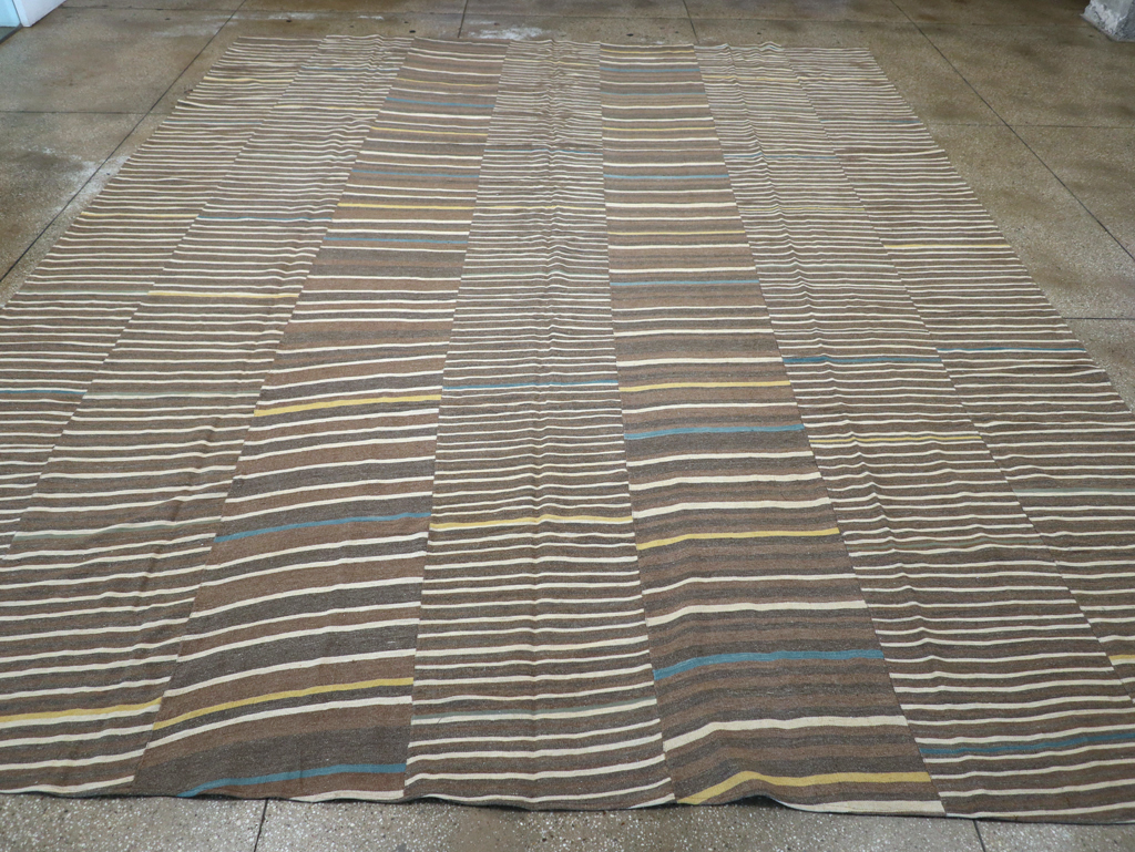 Modern Turkish Flatweave Large Room Size Carpet, No.31435 - Gsblank