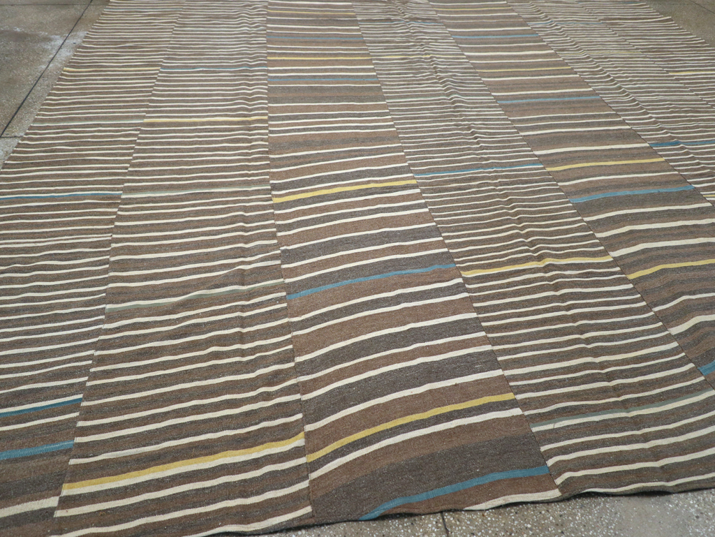 Modern Turkish Flatweave Large Room Size Carpet, No.31435 - Gsblank