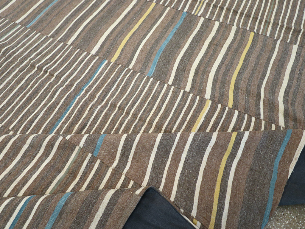 Modern Turkish Flatweave Large Room Size Carpet, No.31435 - Gsblank