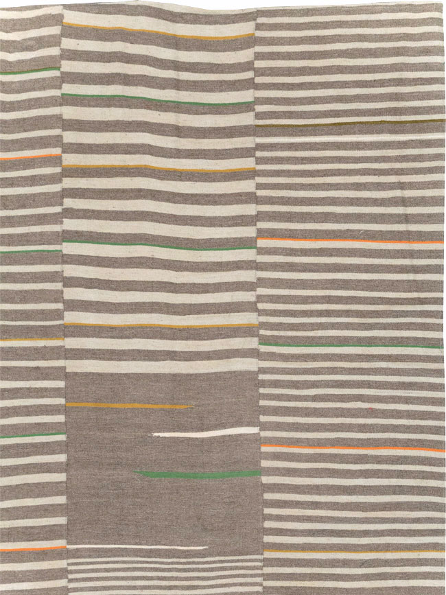 Modern Turkish Flatweave Large Room Size Carpet, No.31436 - Gsblank