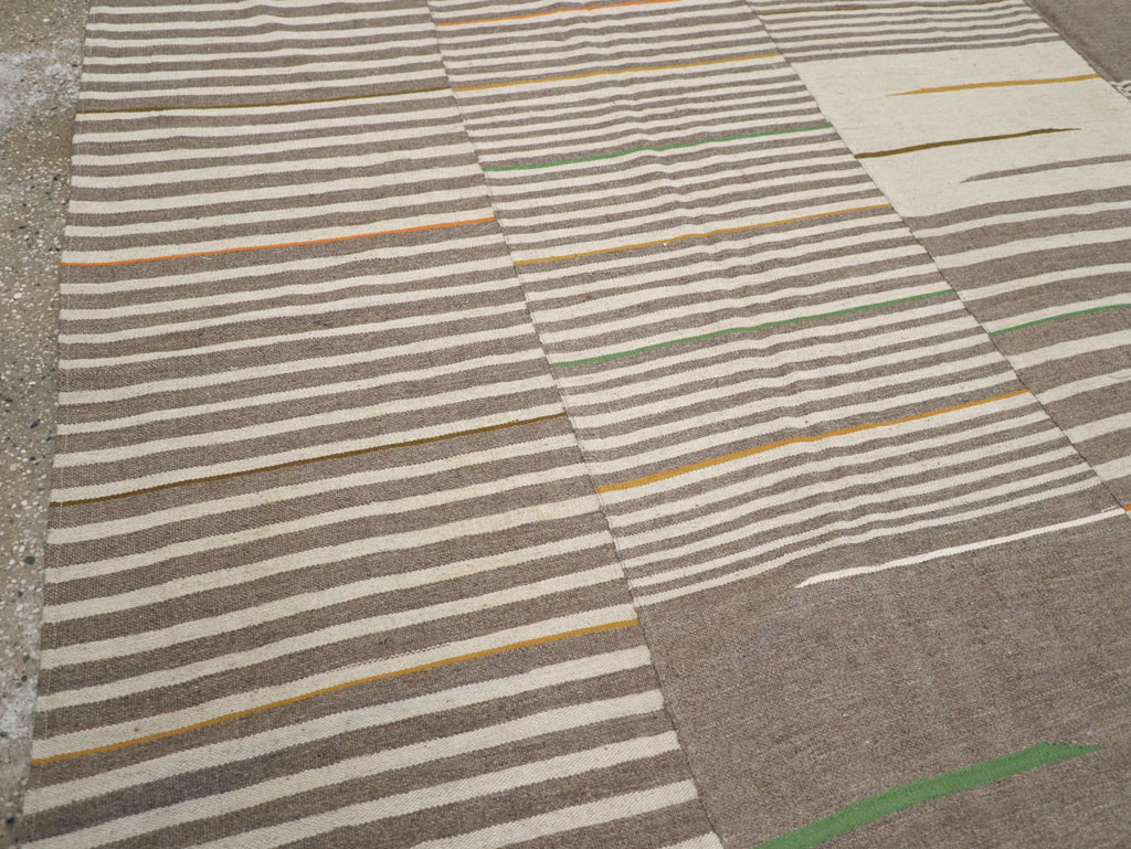 Modern Turkish Flatweave Large Room Size Carpet, No.31436 - Gsblank