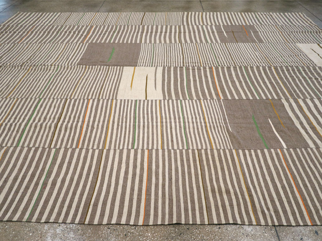 Modern Turkish Flatweave Large Room Size Carpet, No.31436 - Gsblank