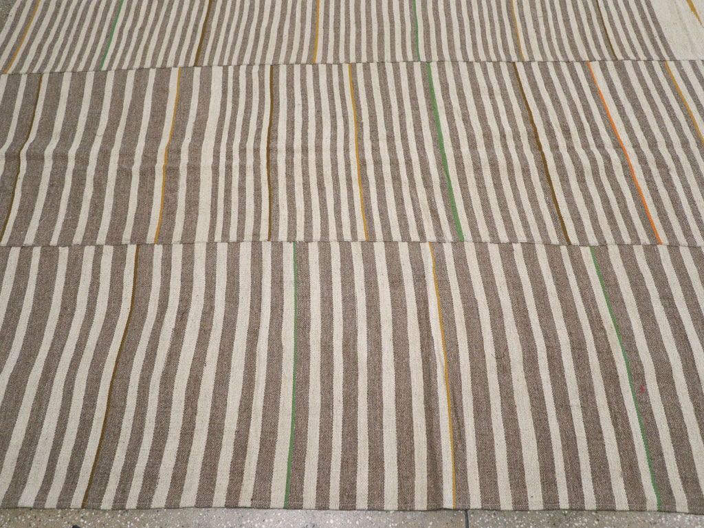 Modern Turkish Flatweave Large Room Size Carpet, No.31436 - Gsblank