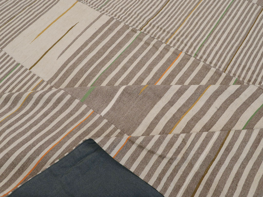 Modern Turkish Flatweave Large Room Size Carpet, No.31436 - Gsblank