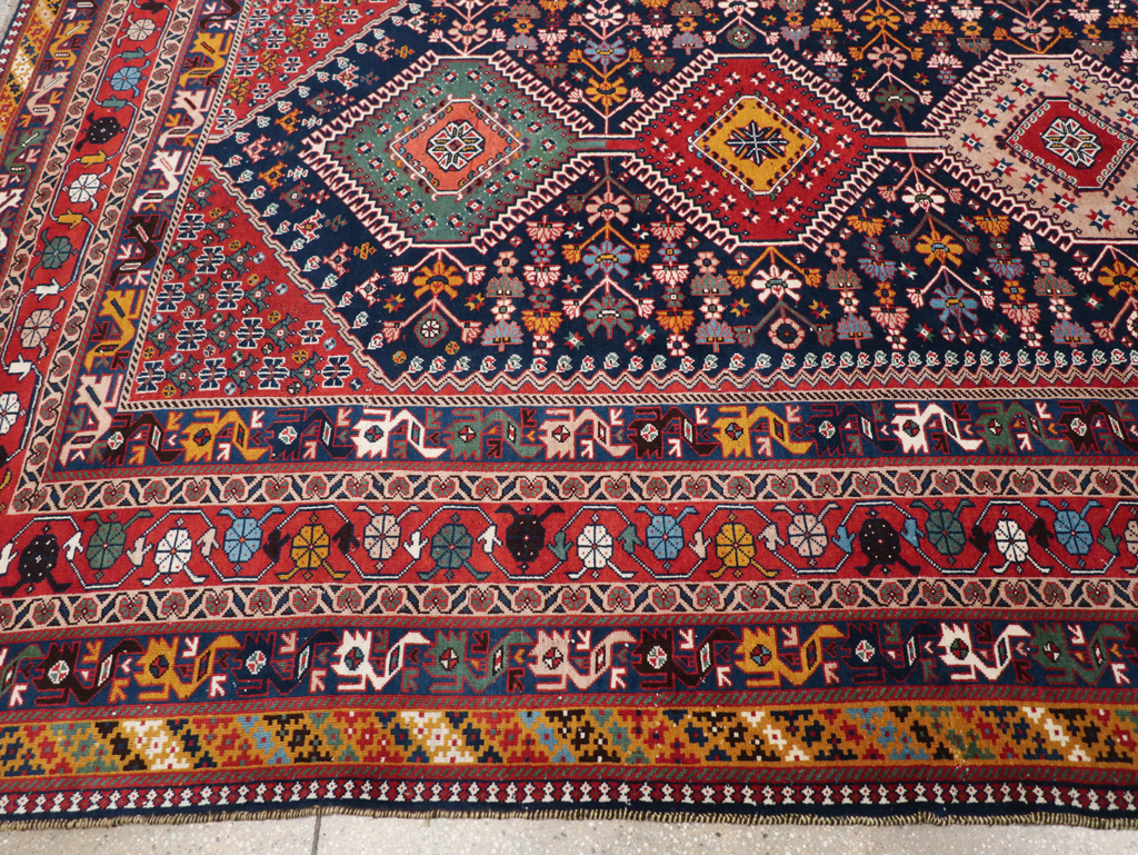 Vintage Persian Afshar Room Size Carpet, No.31446 - Gsblank