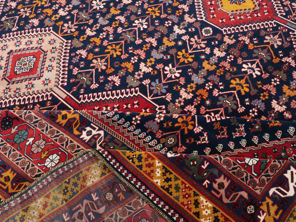 Vintage Persian Afshar Room Size Carpet, No.31446 - Gsblank