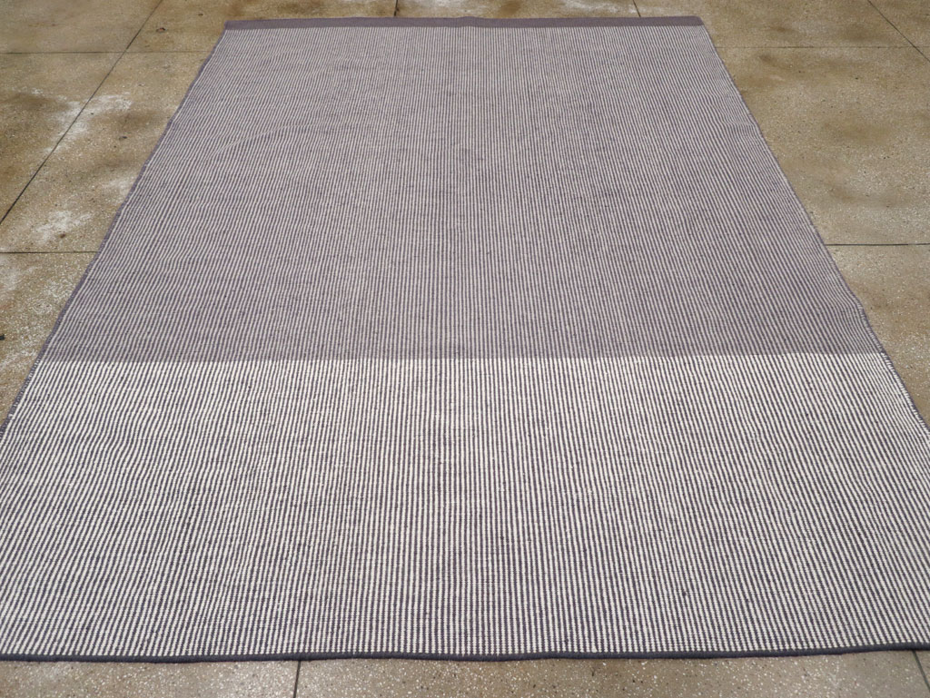 Contemporary Turkish Flatweave Room Size Carpet, No.31447 - Gsblank