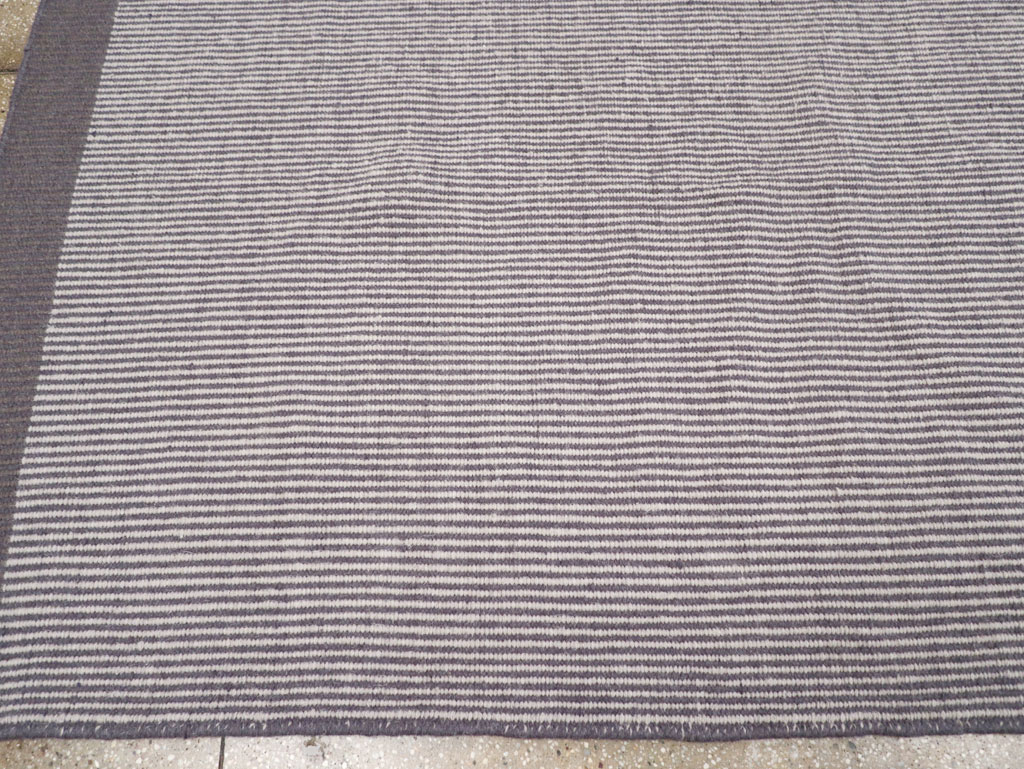 Contemporary Turkish Flatweave Room Size Carpet, No.31447 - Gsblank