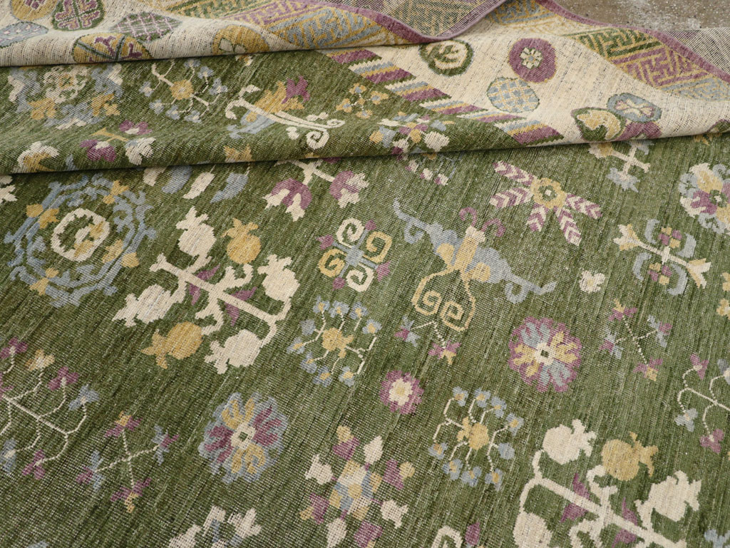 Modern East Turkestan Khotan Room Size Carpet, No.31454 - Gsblank