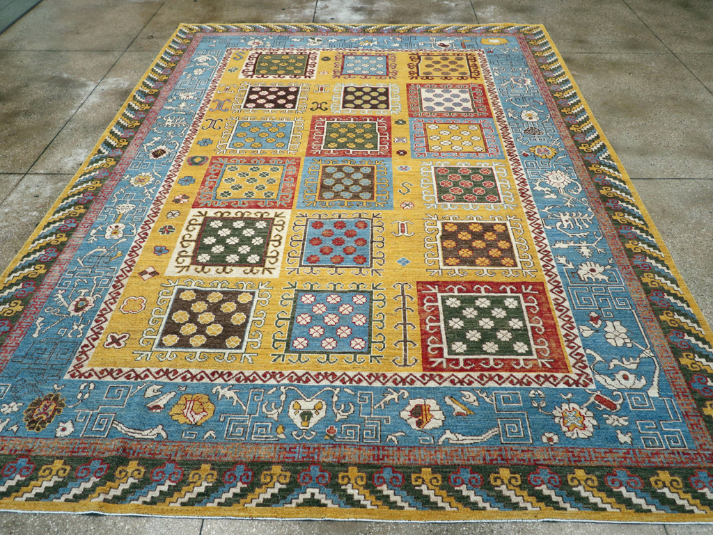 Modern East Turkestan Khotan Room Size Carpet, No.31455 - Gsblank
