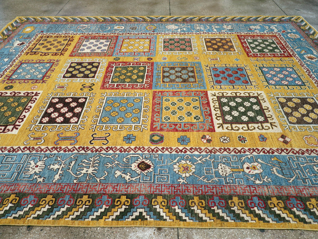 Modern East Turkestan Khotan Room Size Carpet, No.31455 - Gsblank