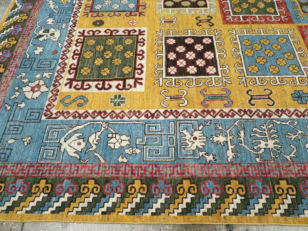 Modern East Turkestan Khotan Room Size Carpet, No.31455 - Gsblank