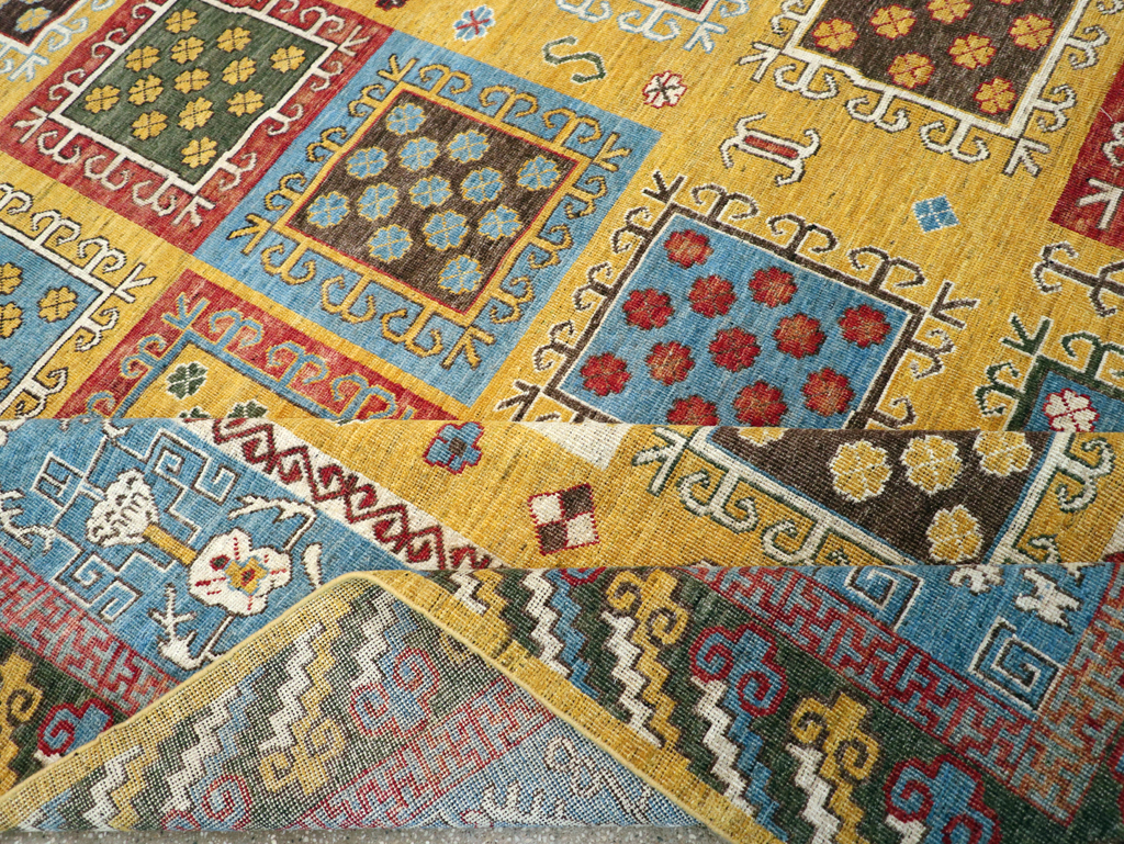 Modern East Turkestan Khotan Room Size Carpet, No.31455 - Gsblank