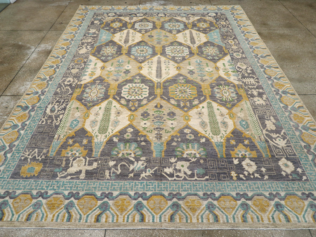 Modern East Turkestan Khotan Room Size Carpet, No.31456 - Gsblank