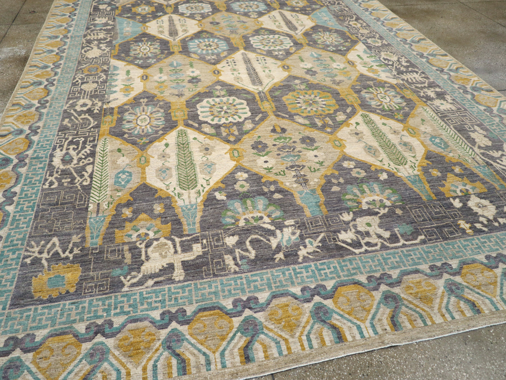 Modern East Turkestan Khotan Room Size Carpet, No.31456 - Gsblank