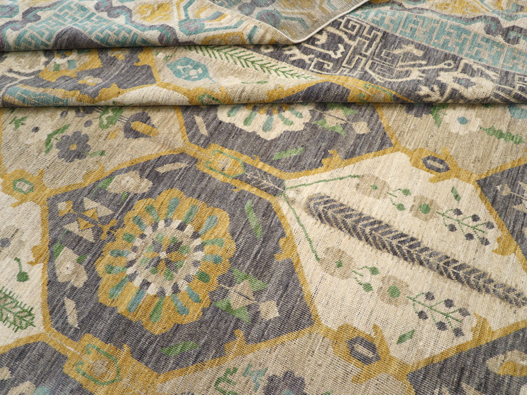 Modern East Turkestan Khotan Room Size Carpet, No.31456 - Gsblank