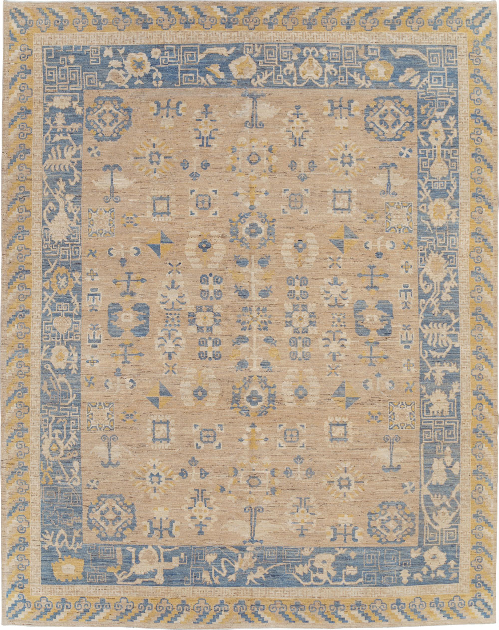 Modern East Turkestan Khotan Room Size Carpet, No.31458 - Gsblank