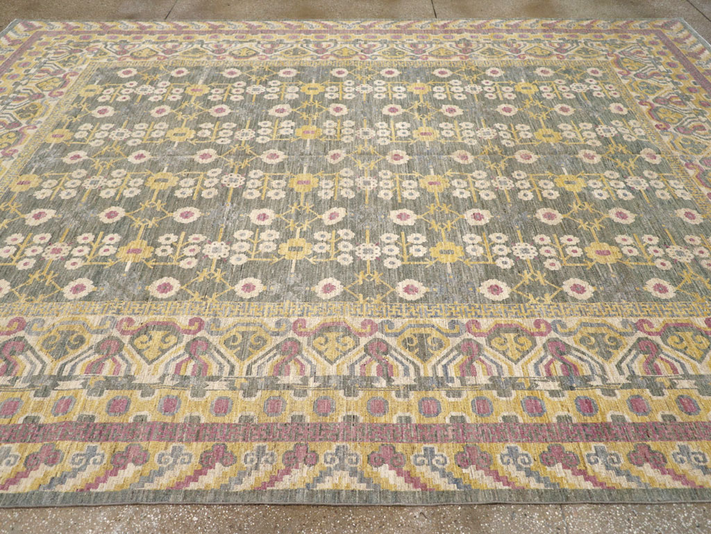 Modern East Turkestan Khotan Room Size Carpet, No.31459 - Gsblank