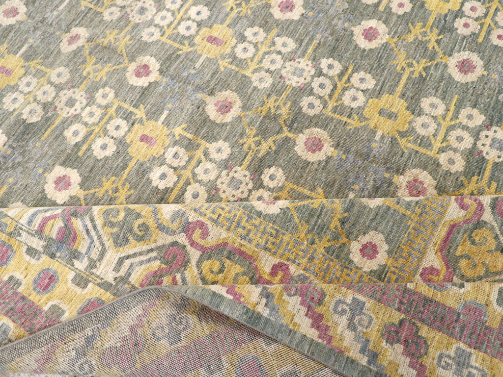 Modern East Turkestan Khotan Room Size Carpet, No.31459 - Gsblank