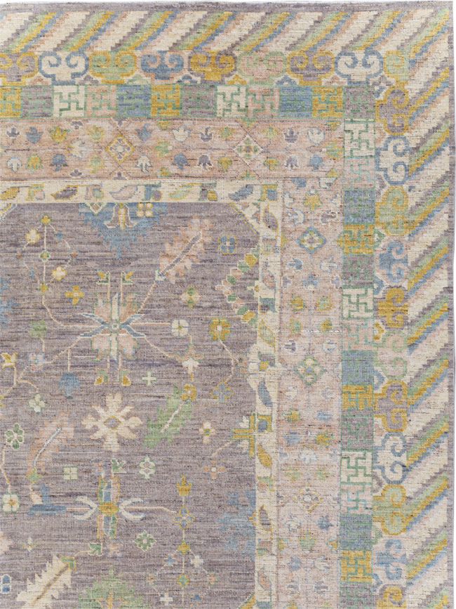 Modern East Turkestan Khotan Room Size Carpet, No.31460 - Gsblank