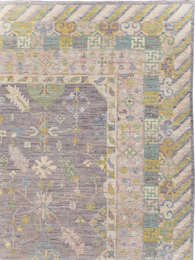 Modern East Turkestan Khotan Room Size Carpet, No.31460 - Gsblank