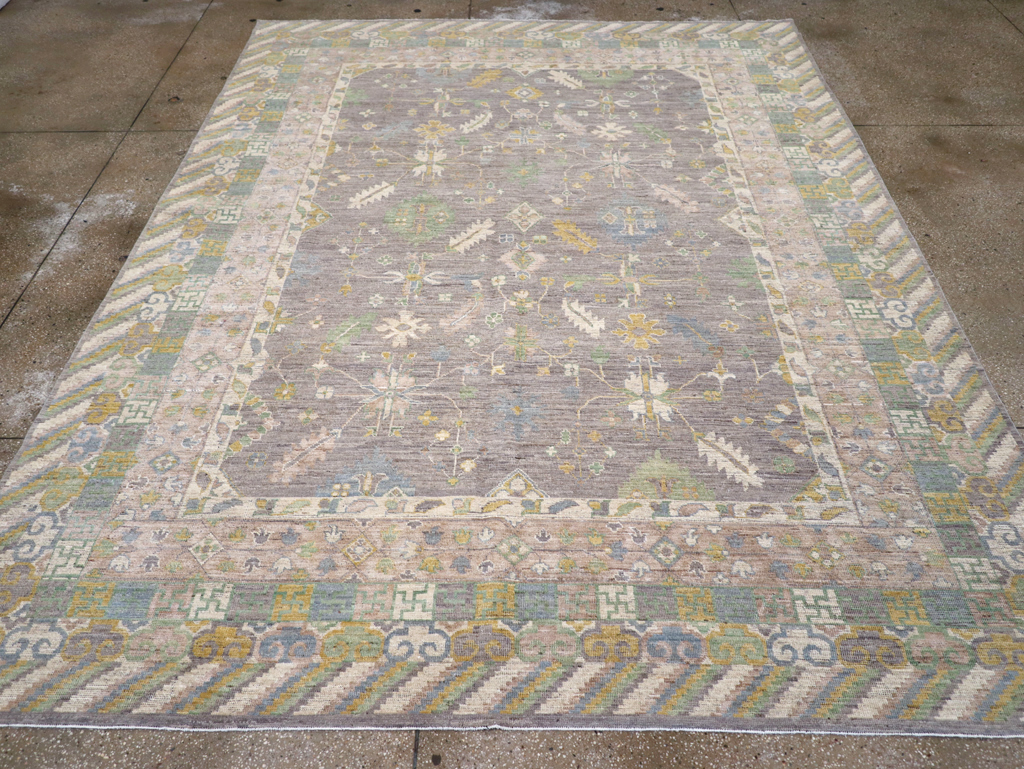 Modern East Turkestan Khotan Room Size Carpet, No.31460 - Gsblank