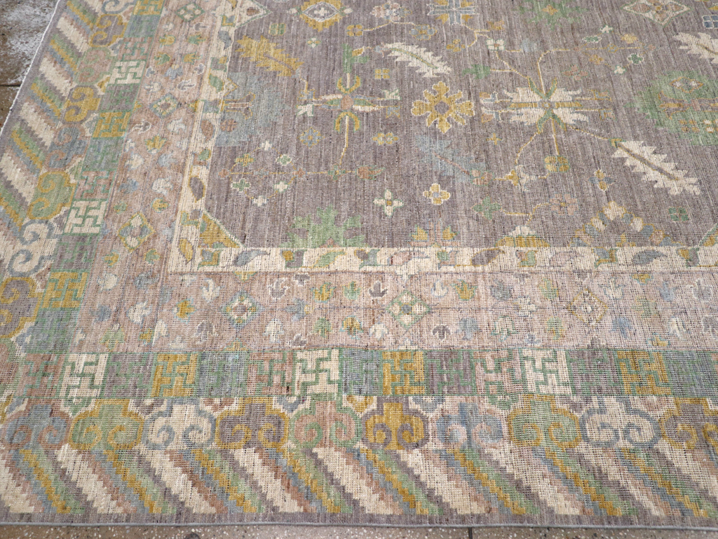 Modern East Turkestan Khotan Room Size Carpet, No.31460 - Gsblank