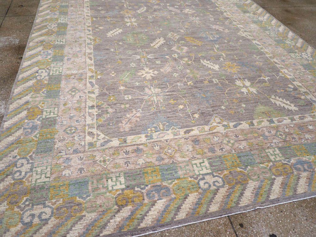 Modern East Turkestan Khotan Room Size Carpet, No.31460 - Gsblank