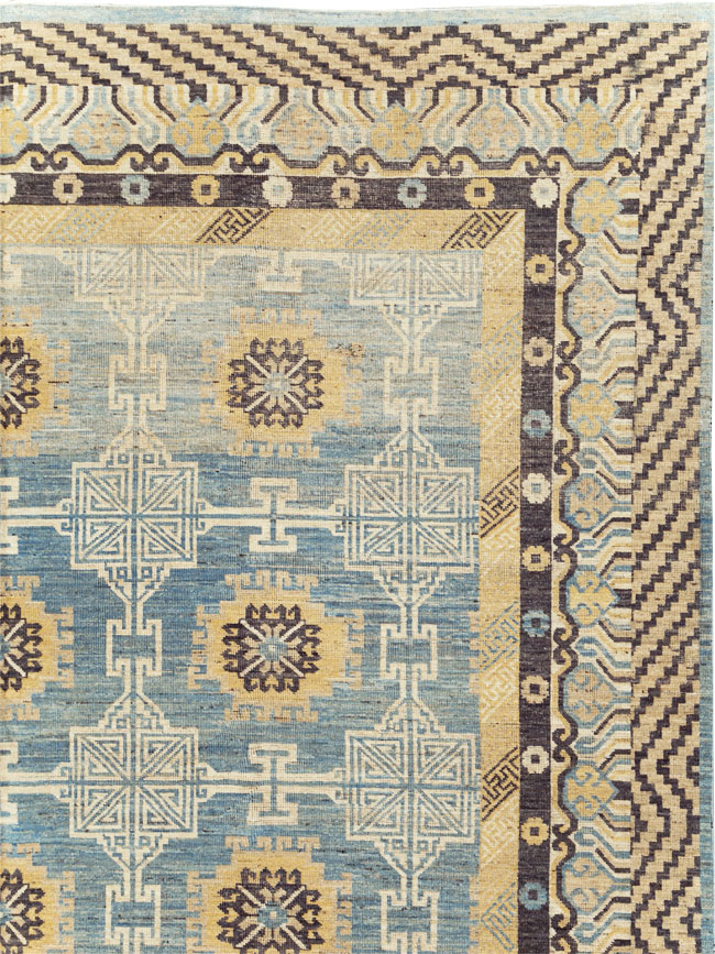 Modern East Turkestan Khotan Room Size Carpet, No.31461 - Gsblank